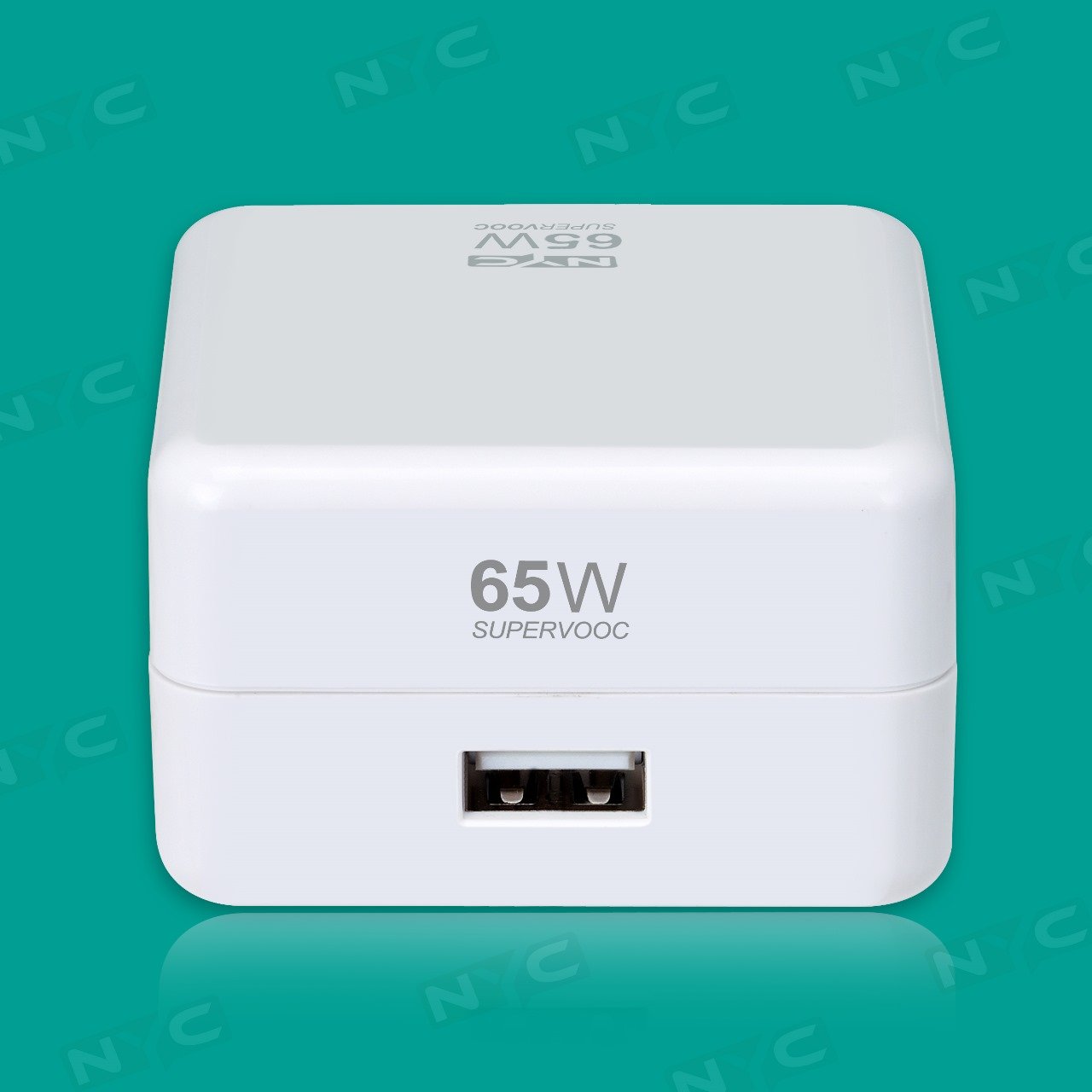 Nyc 65 W SuperVOOC 6 A Mobile Charger with Detachable Cable  (White)